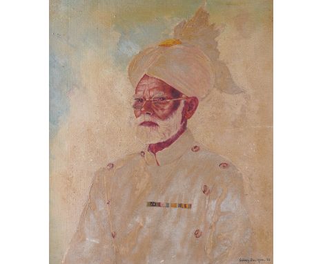 STANLEY DOUBTFIRE (BRITISH, 20TH CENTURY)Portrait of Aziz Ahmed Khan, Bearer to Lord Wavell, the last Governor-General of Ind