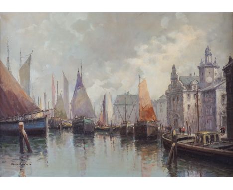 GIUSEPPE VIGANO (ITALIAN, 20TH CENTURY)Harbour scene
signed 'G. VIGANO' (lower left)
oil on canvas
50.5 x 71cmCondition repor
