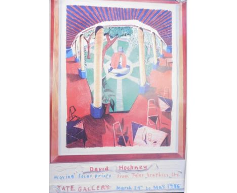 After Hockney. Tate Gallery 1986 Moving Focus, poster, print, 79cm x 58cm. 