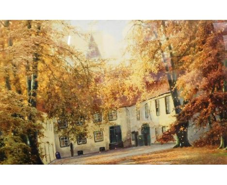 After Minden. Autumnal Courtyard, print, 49cm x 73cm. 