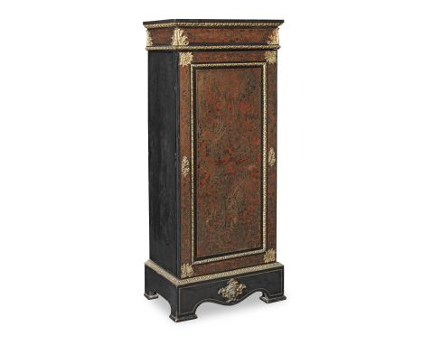 A Napoleon III ormolu mounted tortoiseshell and brass 'Boulle' marquetry hauteur d'appui or pier cabinet by Charles-Guillaume