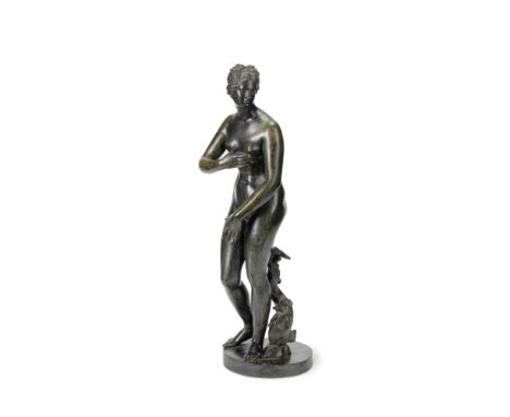 A late 19th/early 20th century Italian patinated bronze figure of Venus de Medici after the antiqueprobably Naples the nude g