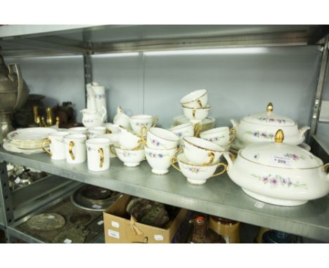PROBABLY IRISH BONE CHINA PART DINNER, TEA AND COFFEE SERVICE FOR 6 PERSONS, 78 PIECES, INCLUDING 2 TWO HANDLED TUREENS AND C