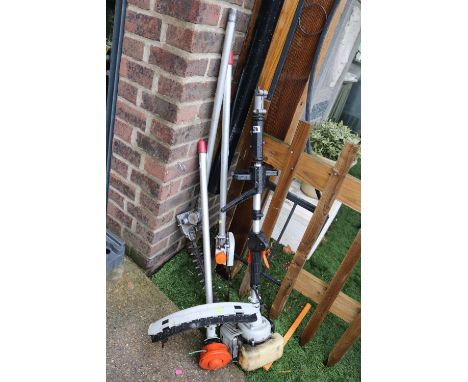 Petrol Strimmer, Hedge trimmer &amp; Chainsaw combi tool 
