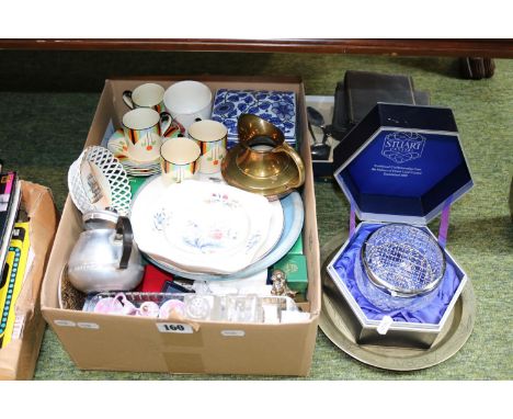 Collection of assorted Ceramics inc. H &amp; R Co Ltd Art Deco Coffee cans, Stuart Crystal, Assorted Thimbles etc 