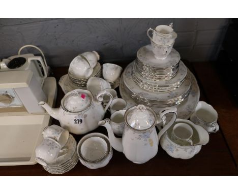 Royal Albert Satin Rose extensive dinner and Tea service 