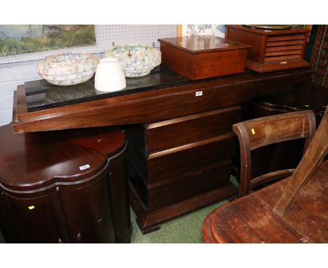 20thC Marble topped hall table / Buffet table with 3 drawers 