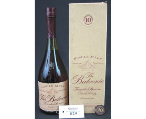 The Balvenie Single Malt, Highland Malt, Scotch Whisky, Founders Reserve 10 years old, 70cl., 40% vol. in original square car