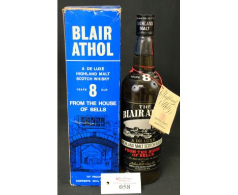 The Blair Athol Delux Highland Malt Scotch Whisky, 8 years old, from the House of Bells, distilled and bottled in Scotland by
