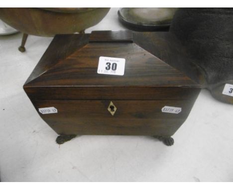 REGENCY PERIOD ROSEWOOD TEA CADDY