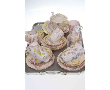 Tuscan china thirty piece 'Plant' tea service No. 785452