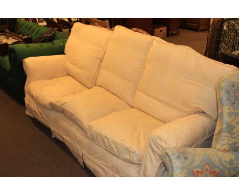 Peter Hall three seater settee in light loose cover