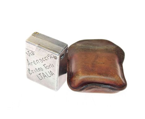 POW lighter, inscribed 'Alger' and 'Italia'