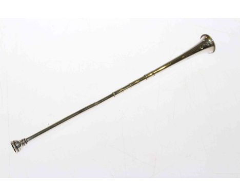 Edwardian silver novelty hunting horn, S. Mordan & Co., London 1903