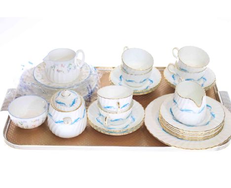 Twenty one piece Minton 'Downing' tea service and six pieces of Royal Worcester 'Forget Me Not' china