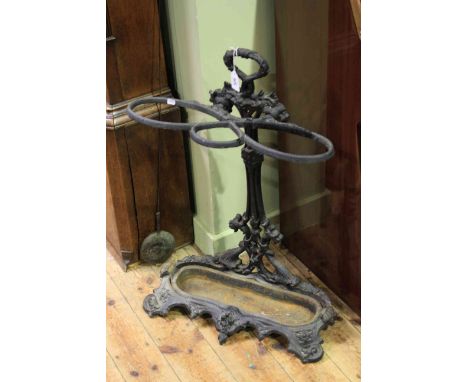 Ornate cast iron stick stand