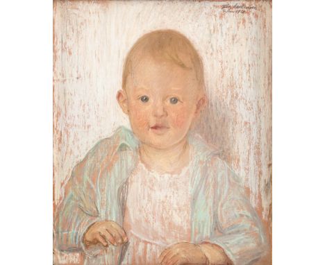 Mackensen, Fritz (Greene, Bremen 1866-1953) Kinderbildnis   Porträt des einjährigen Wilhelm Blendermann (1919-1945). Sign. u.