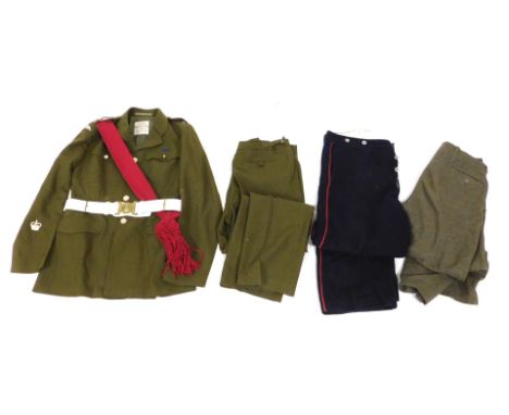 A British Army 1980 pattern No.2 dress uniform, comprising tunic and trousers, the tunic size 18/112/104, by H Edgard and Son