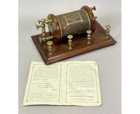 F PARKS MEDICAL ELECTRICIAN DERBY -  a medical electricity generator for the relief and cure of sundry ailments, on mahogany 