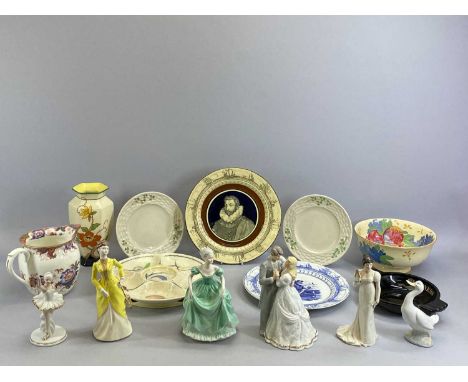 ROYAL DOULTON CIRCULAR BLUE &amp; WHITE PLATE - with compliments from James Morris Burslem, Xmas 1910, 26.5cms diameter, circ