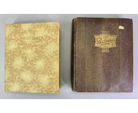 TWO ALBUMS CONTAINING VINTAGE BRITISH POSTCARDS - Foreign and Channel Islands, over 270 in total