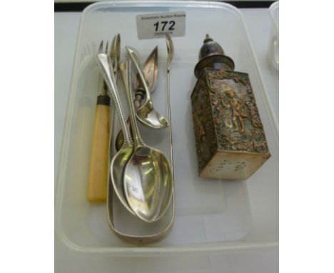 Silver and silver plate: to include a page marker, fashioned as a trowel  stamped Silver        11