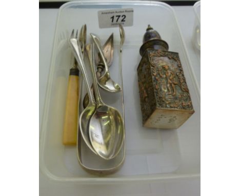 Silver and silver plate: to include a page marker, fashioned as a trowel  stamped Silver        11