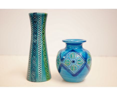 Bitossi vase together with one other, tallest 16cm