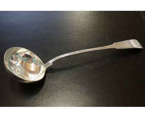 Large silver ladle Glasgow 1835 Possibly Andrew Alison Length 35 cm Weight 230g 