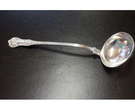 Silver ladle possibly John Mitchell Glasgow L 835 Monarchs head Length 36 cm Weight 268g 