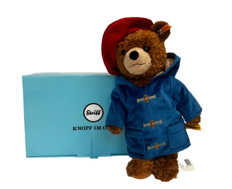 Steiff paddington bear with original box, tags & papers Height 43 cm 