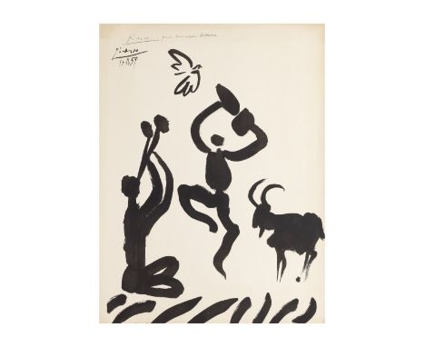 After Pablo Picasso (1881-1973)La Danse du Berger, 1959  signed and dedicated 'pour monsieur Arnera' in pencil, with the ink 