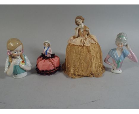 A Collection of Ceramic Pin Lady Dolls etc.
