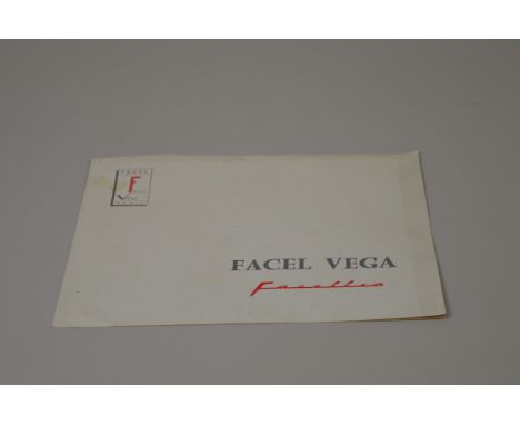 A four page Leaflet for the Facel Vega Facellia