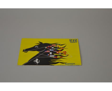 A Ferrari 212 inter eight page gatefold Leaflet