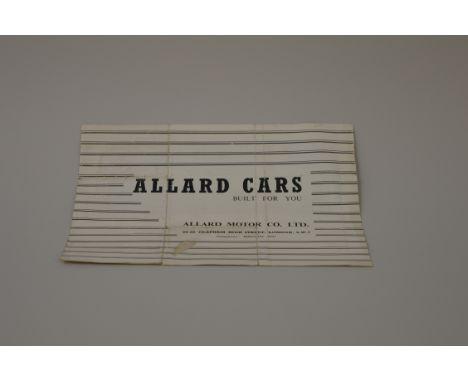 An Allard four page Leaflet, featuring Palm Beach and J3R