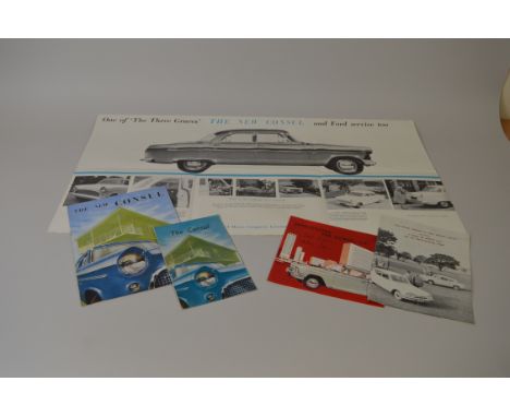 A six page fold-out Leaflet on the Ford Zephyr, Zodiac and Consul plus Consul 315 and The New Consul brochures