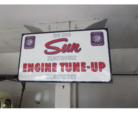 A Sun Service Tune Up enamel Sign