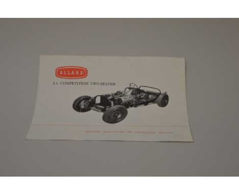 An Allard four page Leaflet featuring the J2