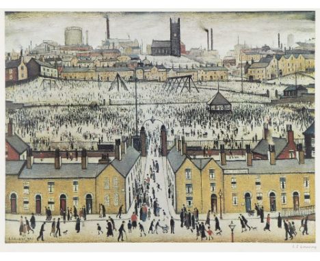 Laurence Stephen Lowry RBA RA, British 1887-1976,Britain at Play;offset lithograph on wove, signed in pencil, edition of 850,