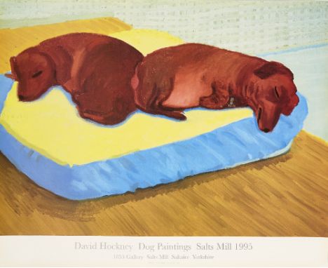 David Hockney OM CH RA, British b. 1937- Dog 38, 1995; Dog 43, 1995;each offset lithographic poster, each 53 x 64.8 cm, (unfr