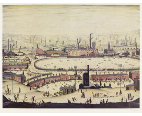 Laurence Stephen Lowry RBA RA, British 1887-1976, The Pond; offset lithograph on wove, signed in pencil, edition of 850, Prin