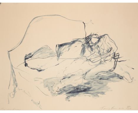 Tracey Emin CBE RA, British, b. 1963-  On my knees, 2021; lithograph in colours on 400gsm Somerset velvet warm white wove, si