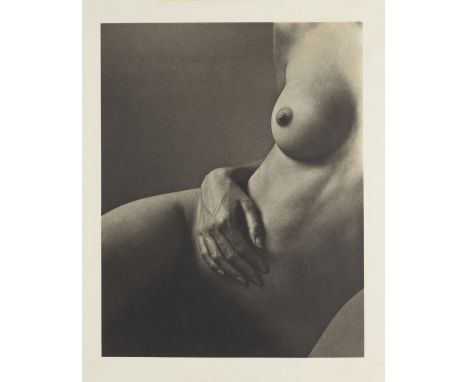 Malcolm Pasley, British b.1956- Nude with Hand, 1992; platinum palladium print on wove, signed, dated titled and numbered 8/3