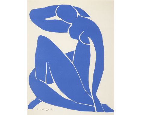 Henri Matisse, French 1869–1954, Nu Bleu XII, 1954; lithograph on wove, signed and dated in the plate, image: 34.5 x 25.5 cm,