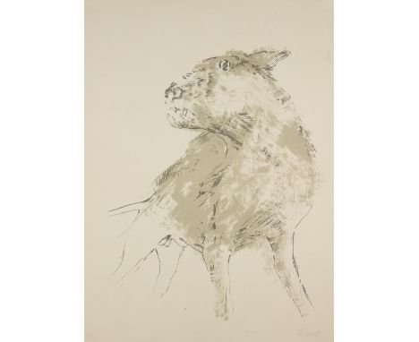 Dame Elisabeth Frink CH DBE RA, British 1930-1993, Dog, from the Images suite, [Wiseman 11] 1967; lithograph in colours on wo