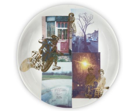 Grayson Perry CBE RA, British b.1960- Untitled, Plate; printed porcelain plate, signed and stamped to the base, plate diamete