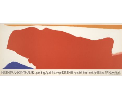 Helen Frankenthaler, American 1928–2011, Billboard study; offset lithograph on heavy matt paper, 36.5 x 87.5 cm, (framed) Not