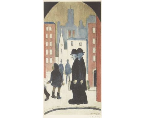 Laurence Stephen Lowry RBA RA, British 1887-1976, The two brothers, 1972; offset lithograph on wove, signed in pencil, editio