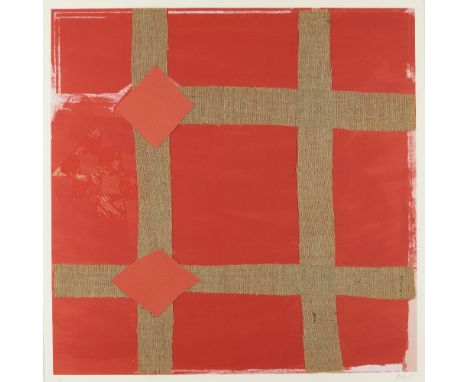 Sandra Blow RA, British 1925–2006, Red melange, 2006; 20 colour screenprint with collage, signed and numbered 90/130 in penci